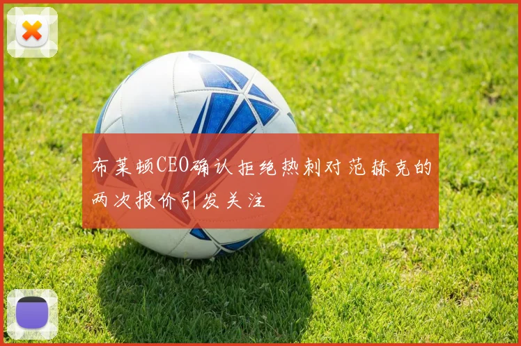 布莱顿CEO确认拒绝热刺对范赫克的两次报价引发关注